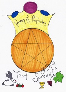 Queen of Pentacles Tarot Spread Logo